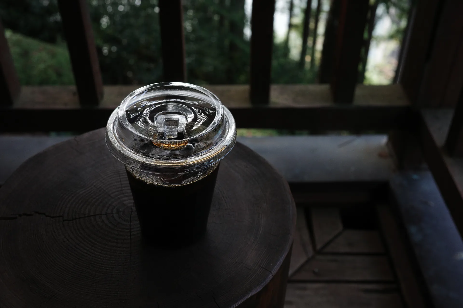 写真：奥大井湖上駅に併設された喫茶店のコーヒー