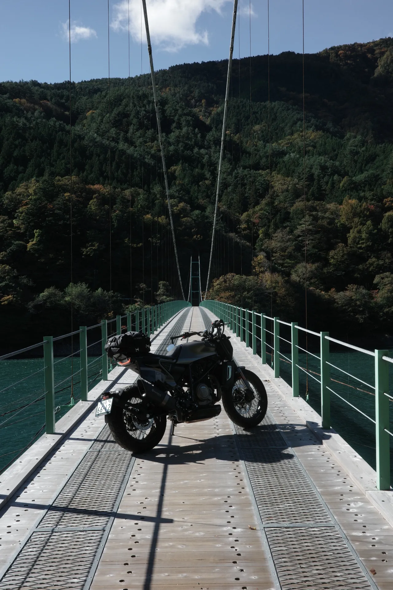 写真：大井川にかかる吊り橋